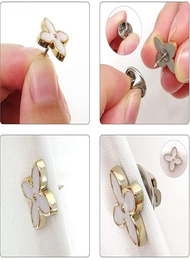 ARLICORPING 20Pcs Women Shirt Brooch Buttons Pearl No Sew Pins Instant Jeans Button Pins Women Shirt Safety (PK_E) - Image 3